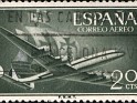 Spain - 1956 - Superconstellation & Santa María - 20 CTS - Green Bronze - Airplane, Boat, Ship - Edifil 1169 - 0